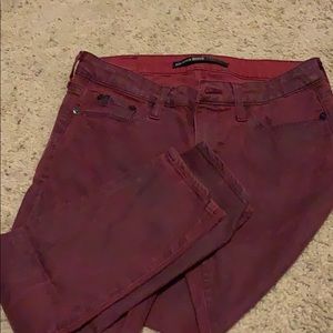 Big star dark red skinny jeans